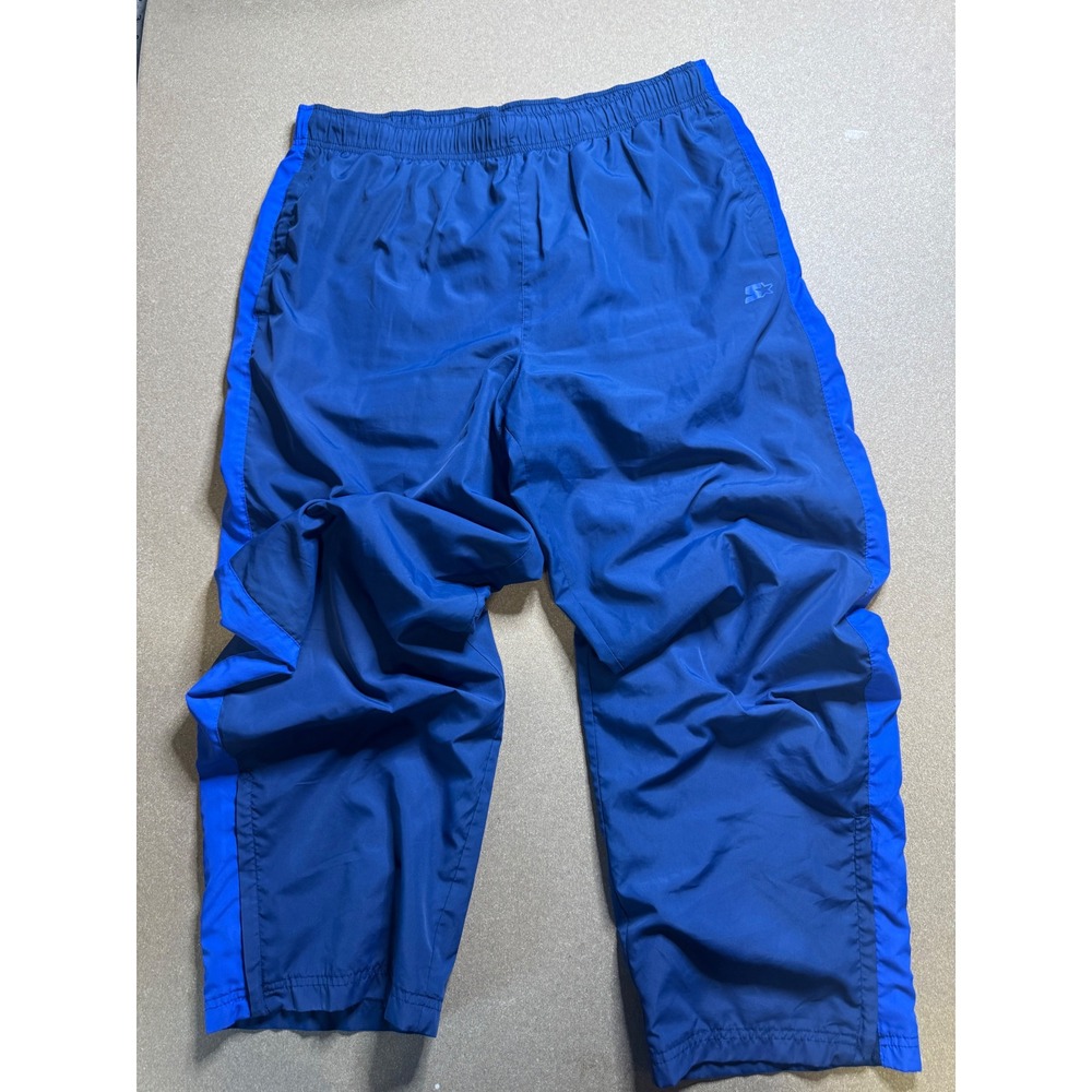 Starter Men's Blue Wind‎ Pants Athletic Training Warm Up Pants 36-38 vtg xxl